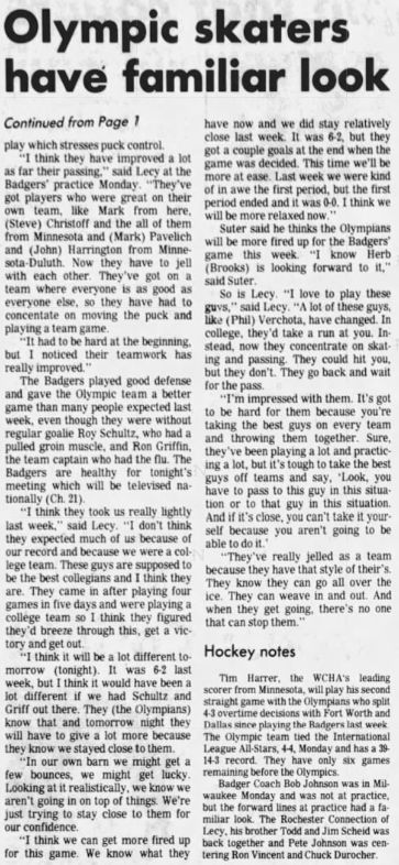 Bob Suter story, Jan. 22, 1980